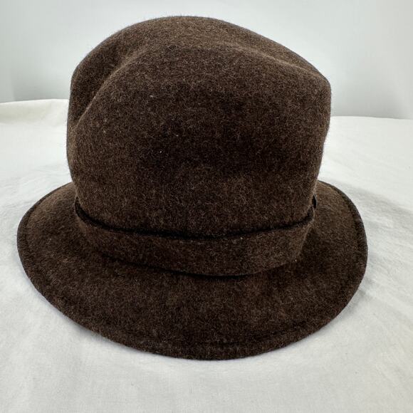 Betmar Womens Hat Wool Size M Brown Belted Cottagecore Classic Fall Vintage - Picture 3 of 6